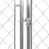 vidaXL Outdoor Dog Kennel Galvanised Steel Dog House Dog Cage Multi Sizes