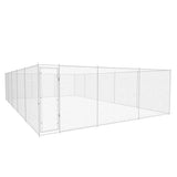 vidaXL Outdoor Dog Kennel Galvanised Steel Dog House Dog Cage Multi Sizes