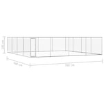vidaXL Outdoor Dog Kennel Galvanised Steel Dog House Dog Cage Multi Sizes