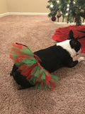 Red and Green Christmas Dog Tutu Skirt | XS-XXXL